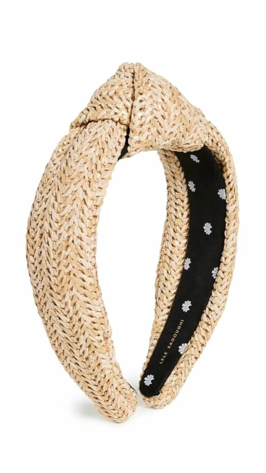 Lele Sadoughi Women's Natural Raffia Knotted Headband – Tan One Size Hair Accessory for Women