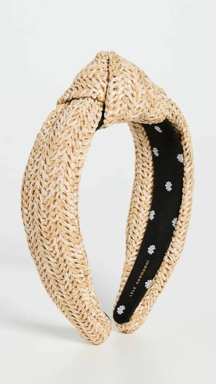 Lele Sadoughi Women's Natural Raffia Knotted Headband – Tan One Size Hair Accessory for Women