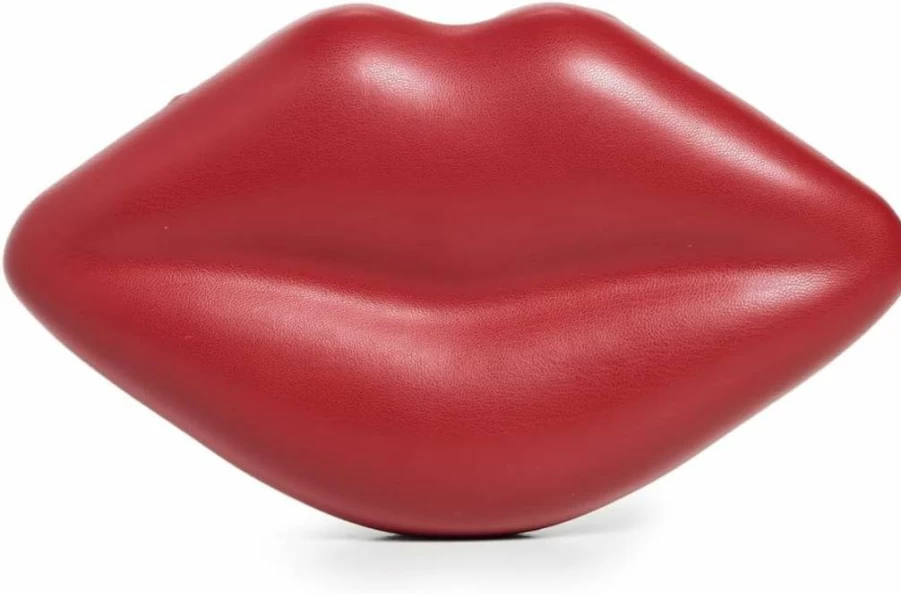 SIMON MILLER USA Vegan Leather Lip Clutch for Women - Stylish Vegan Leather Clutch Purse