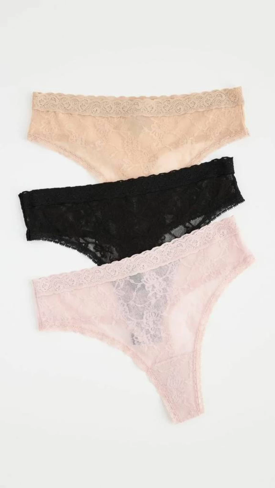 Natori Women's Bliss Allure Lace Thong 3-Pack - Comfortable & Stylish Underwear Set