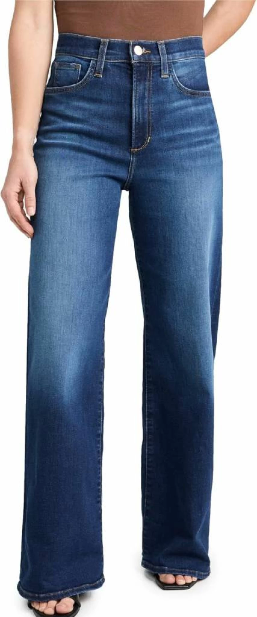 Joe's Jeans Women's Mia Petite Wide Leg Jeans for Women - High Waisted Flare Denim Pants
