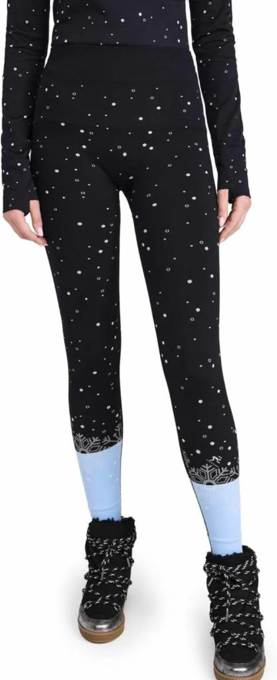 Sweaty Betty Women's Thermal Snowflake Print Base Layer Leggings for Winter Workouts