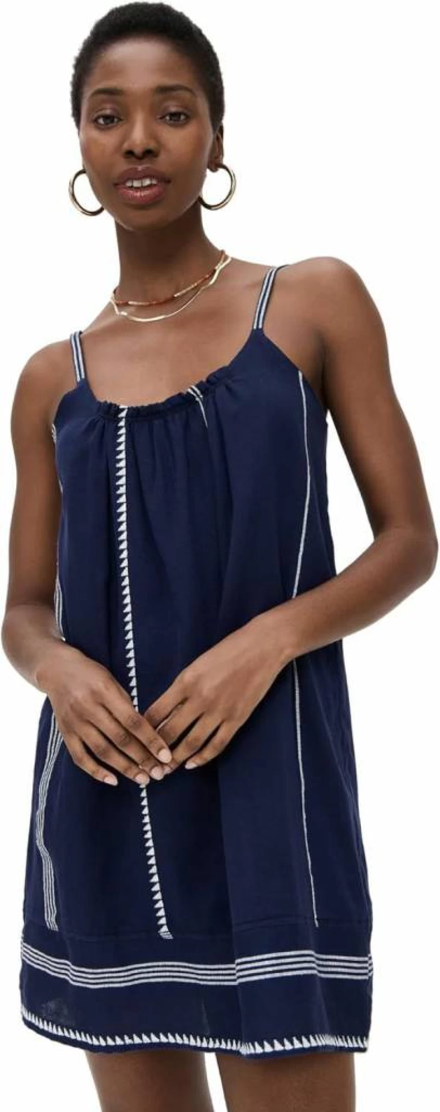 lemlem Women's Nunu Swing Dress - Boho Chic Flowy Mini Dress