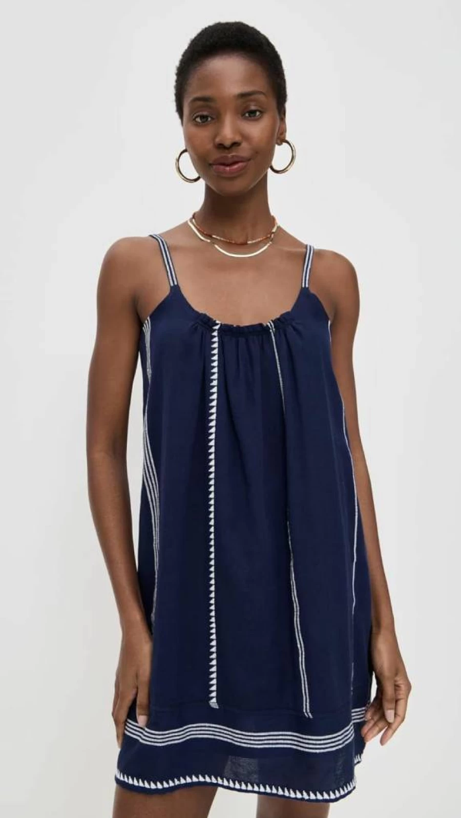 lemlem Women's Nunu Swing Dress - Boho Chic Flowy Mini Dress