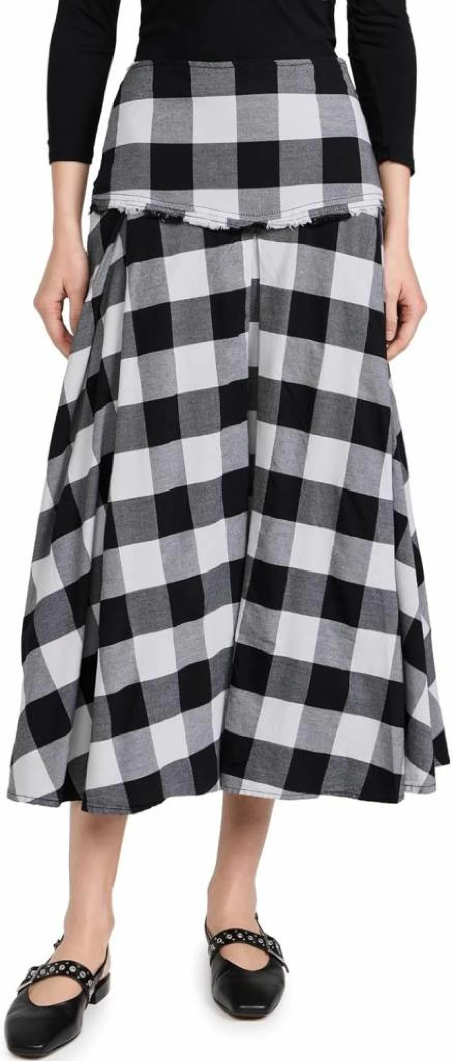 NSF Women's Coleen Plaid Skirt - Classic Tartan Pattern, High Waist, A-Line Design, Stretchy Comfort Fit