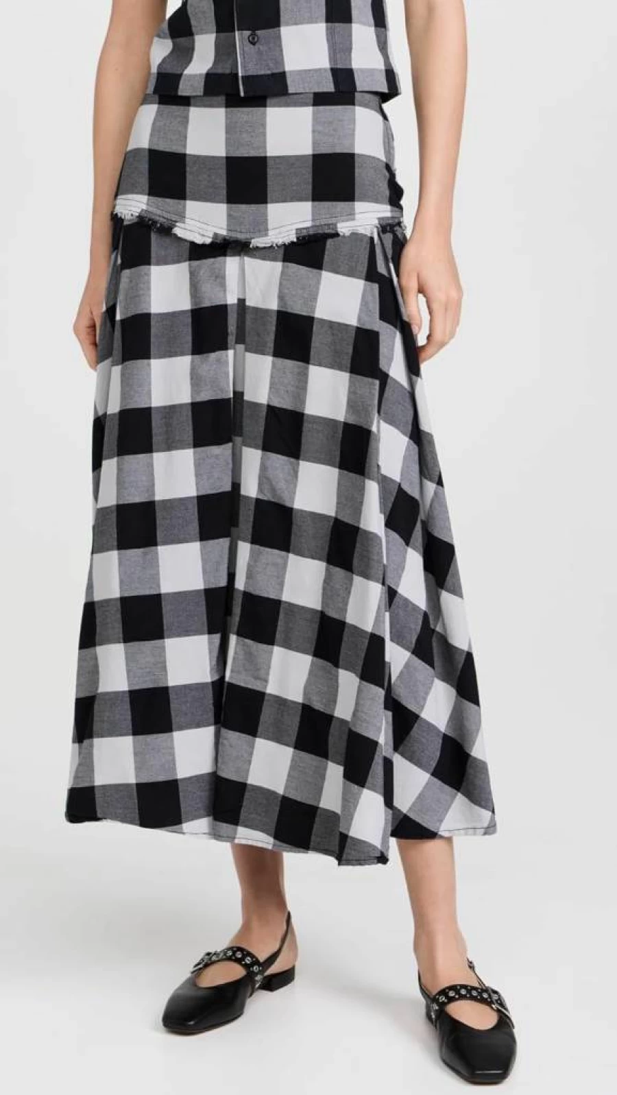 NSF Women's Coleen Plaid Skirt - Classic Tartan Pattern, High Waist, A-Line Design, Stretchy Comfort Fit