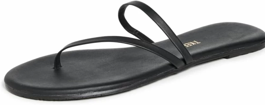 TKEES Women's Sarit Sandals | Comfortable Leather Flip Flops | Casual Summer Slide Sandals for Women