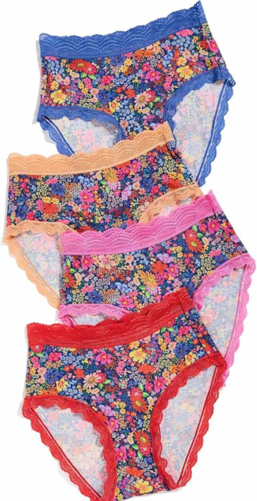 Stripe & Stare Women's High Rise Underwear 4-Pack - Soft Cotton Briefs