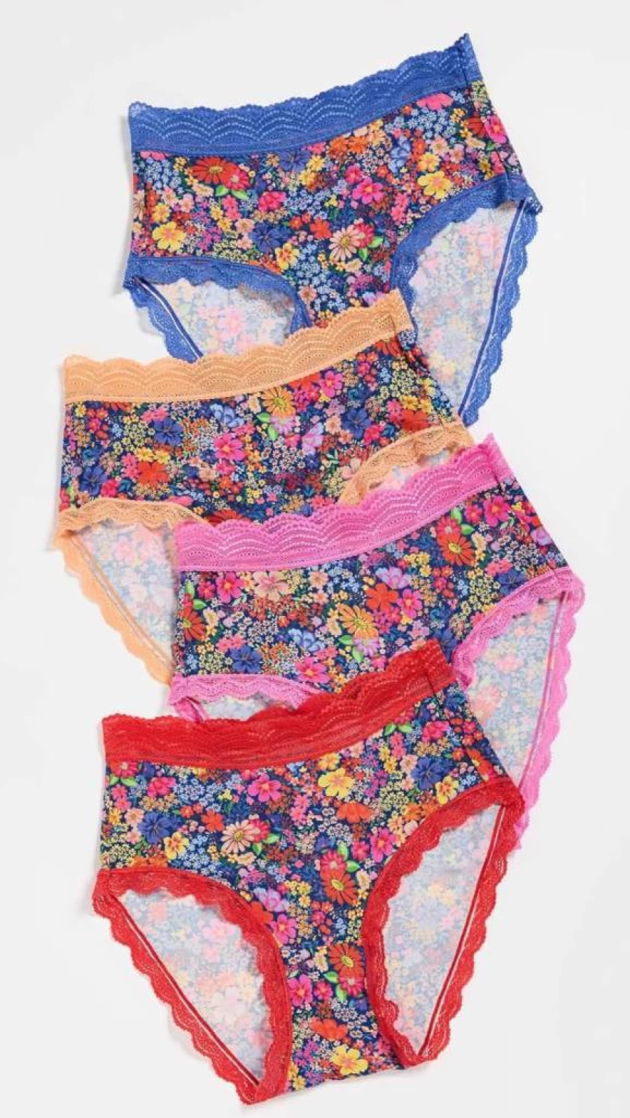 Stripe & Stare Women's High Rise Underwear 4-Pack - Soft Cotton Briefs