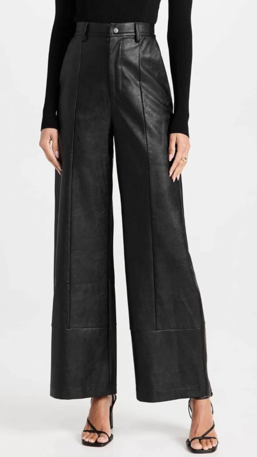 Bardot Women's Marlowe Wide Leg Pants - High Waisted Flowy Trousers for Casual & Office Wear