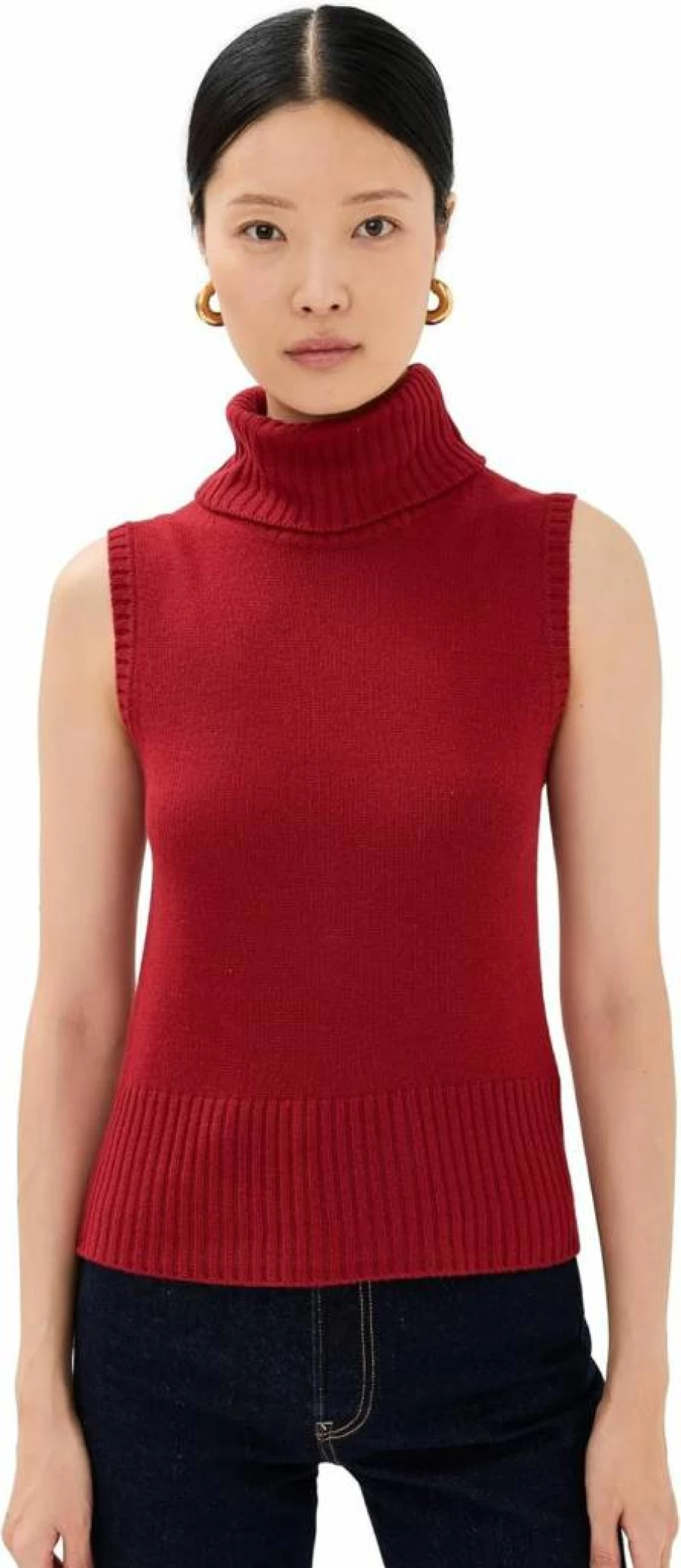 Veronica Beard Jean Women's Mazzy Cashmere Sweater Vest - Luxurious Knit Sleeveless Pullover for Women