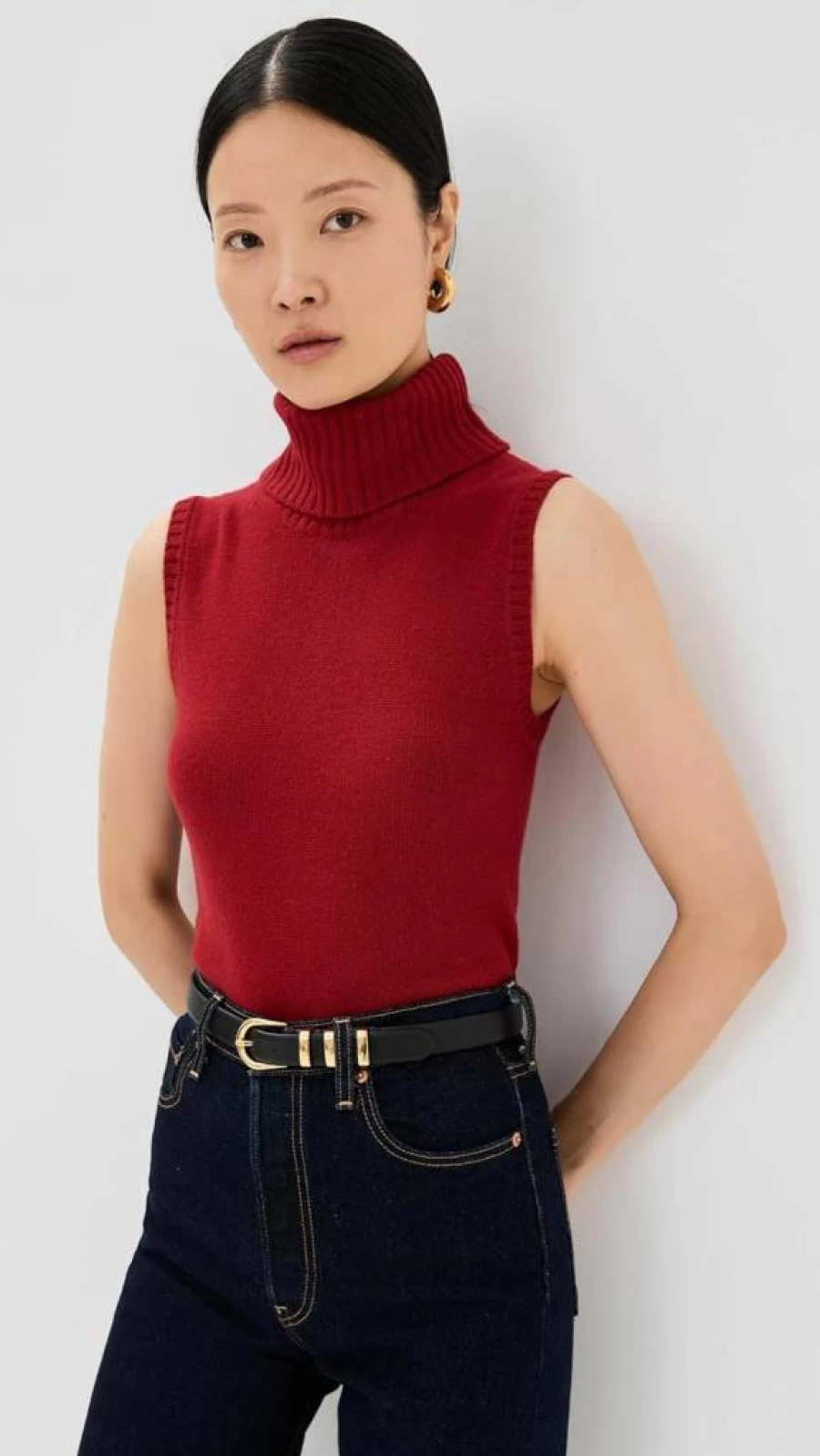 Veronica Beard Jean Women's Mazzy Cashmere Sweater Vest - Luxurious Knit Sleeveless Pullover for Women