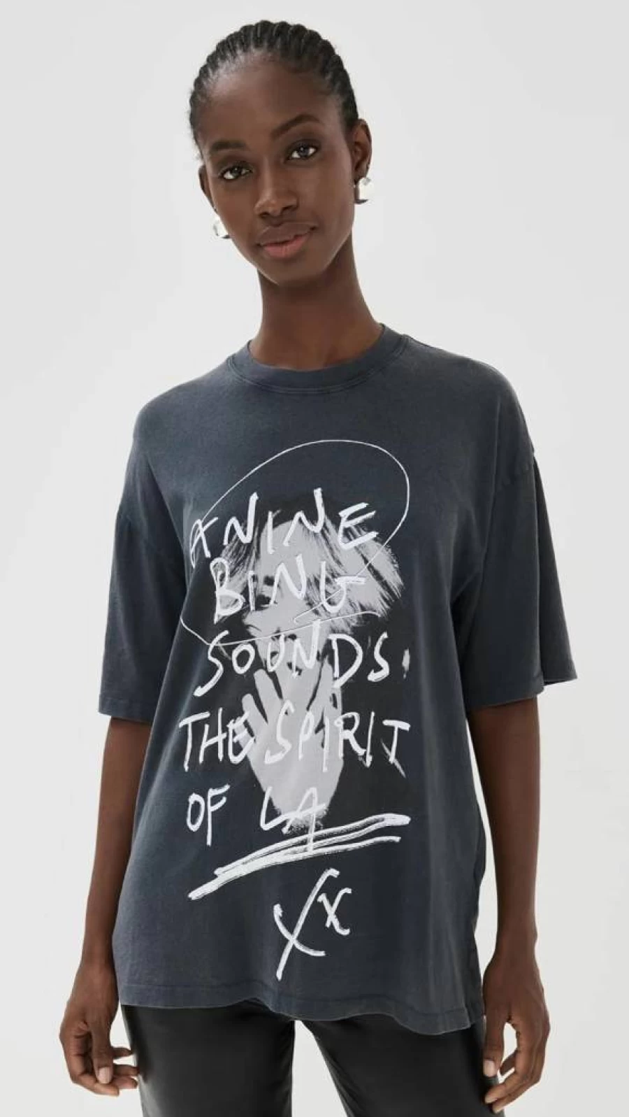ANINE BING Women's Kent Spirit Tee - Premium Cotton Casual T-Shirt