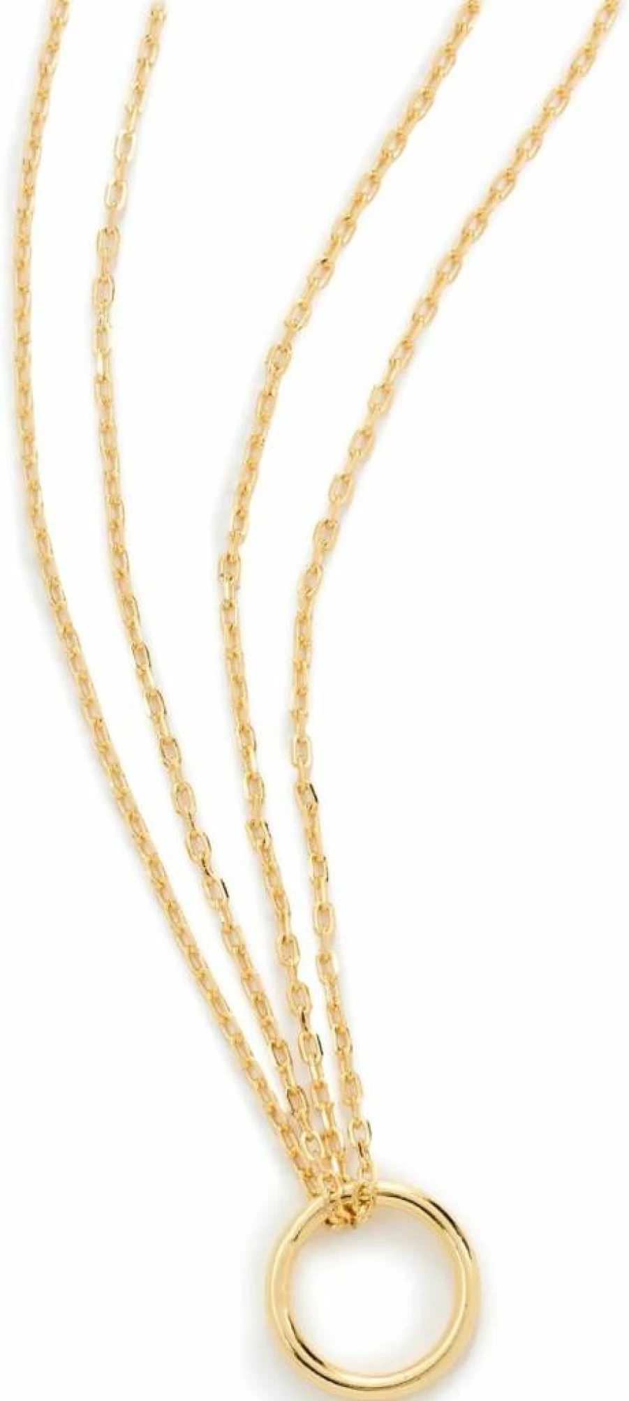SHASHI Women's Circle Pendant Necklace - Elegant Gold-Tone Choker for Layering