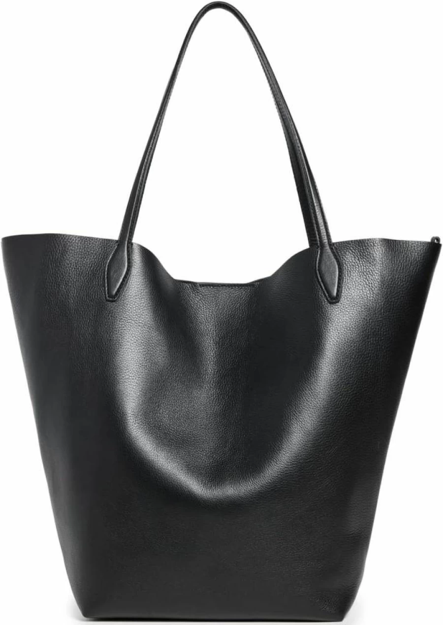 Madewell Women's Oversized Soft Grain Leather Shopper Tote Bag for Everyday Carry