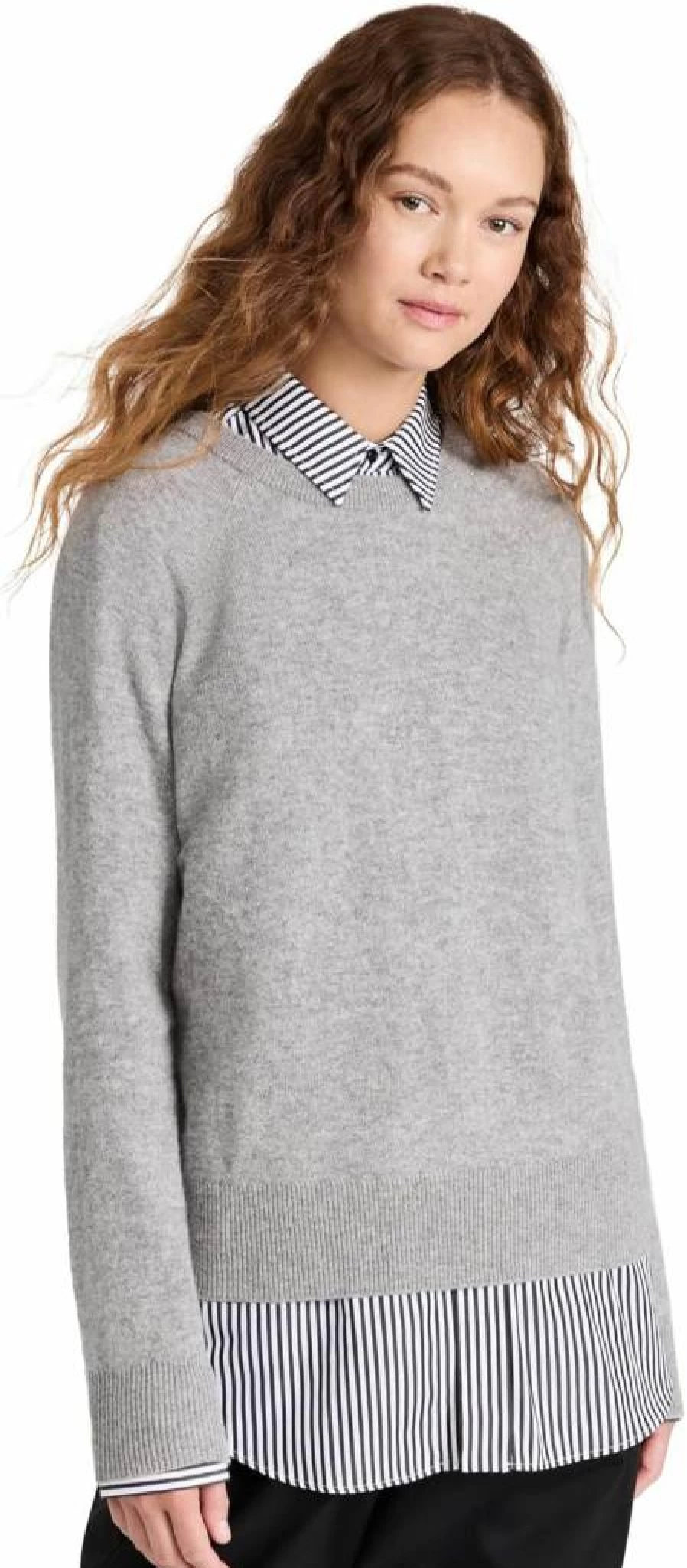 White + Warren Women's Luxury Cashmere Crewneck Sweater Long Sleeve Soft Comfortable Pullover Top