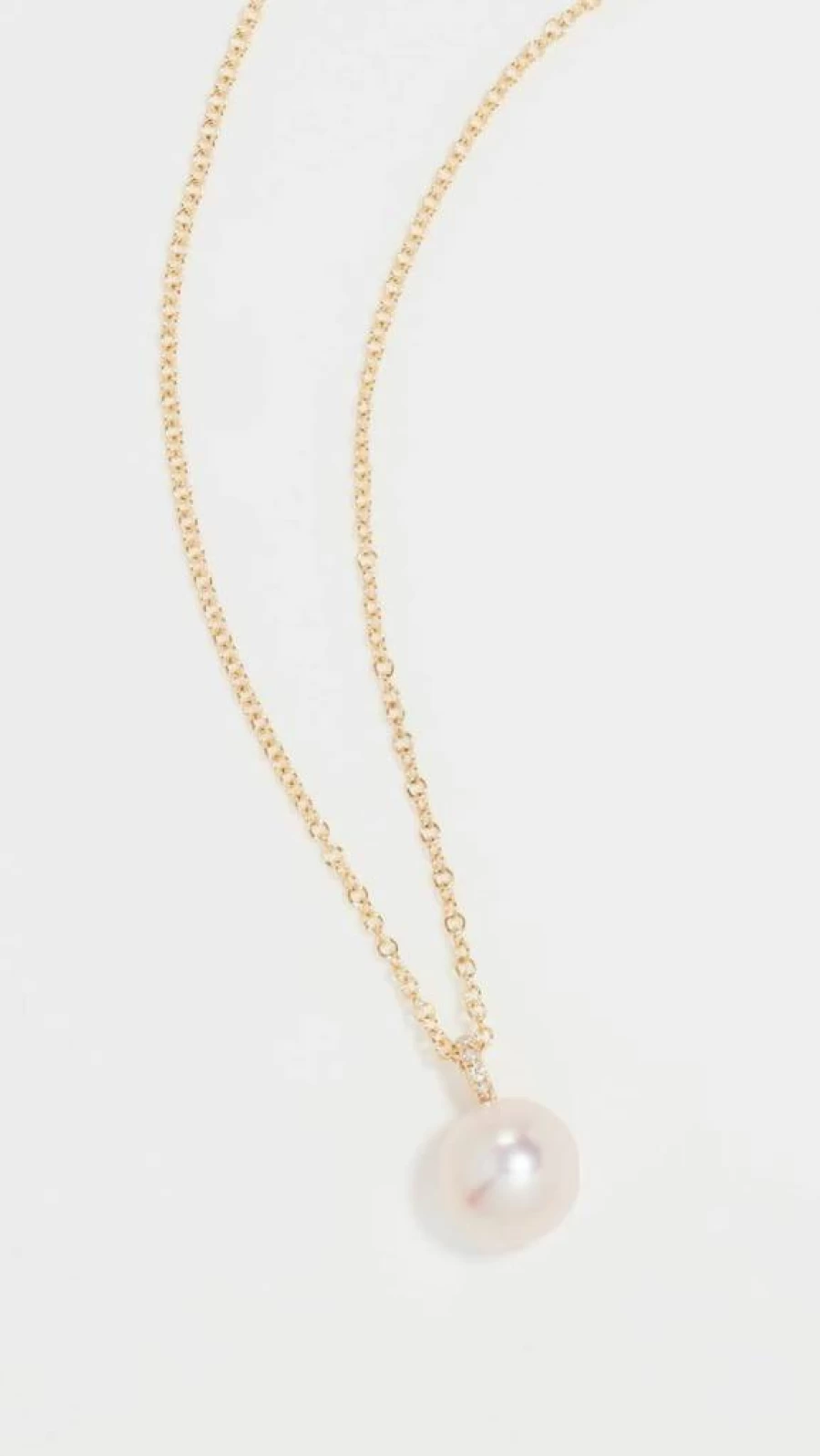 EF Collection Women's Elegant Pearl Drop Pendant Necklace - Sterling Silver Ball Chain Jewelry Gift