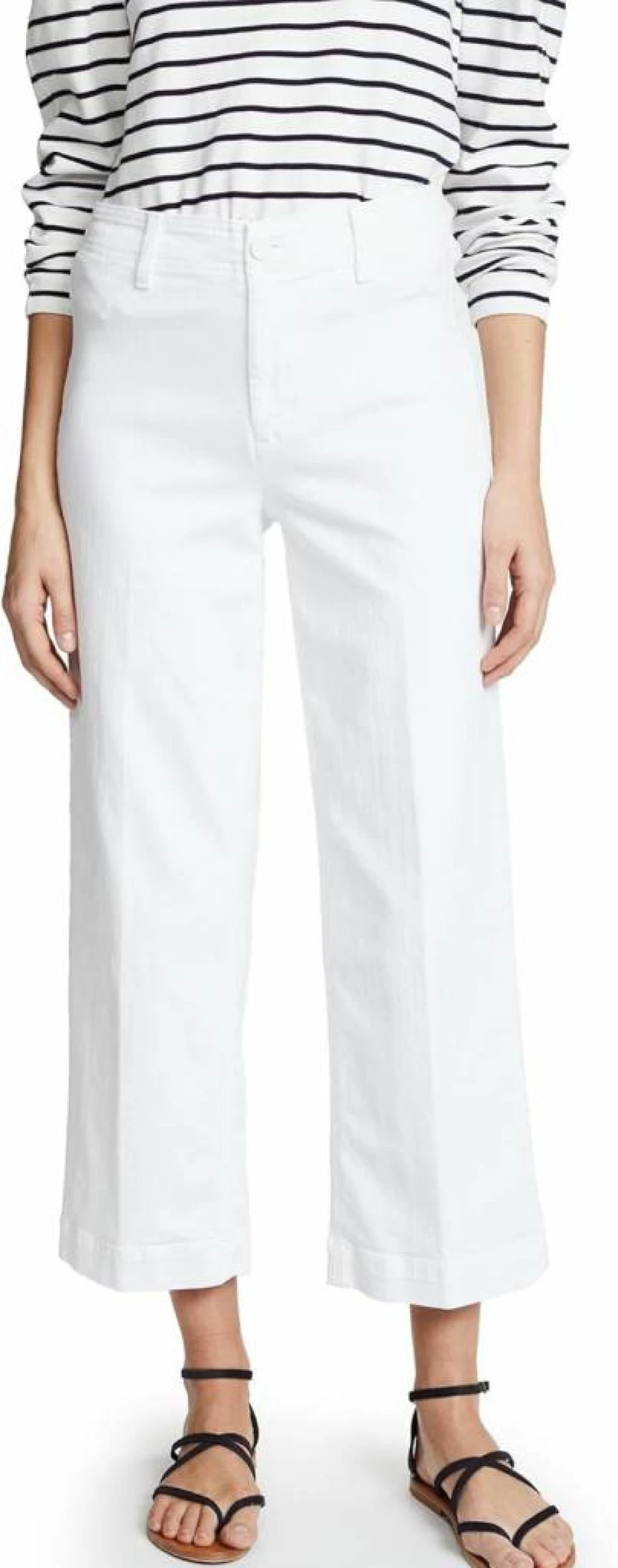 PAIGE Women's Nellie High-Rise Culotte Jeans - Classic Denim Wide-Leg Pants