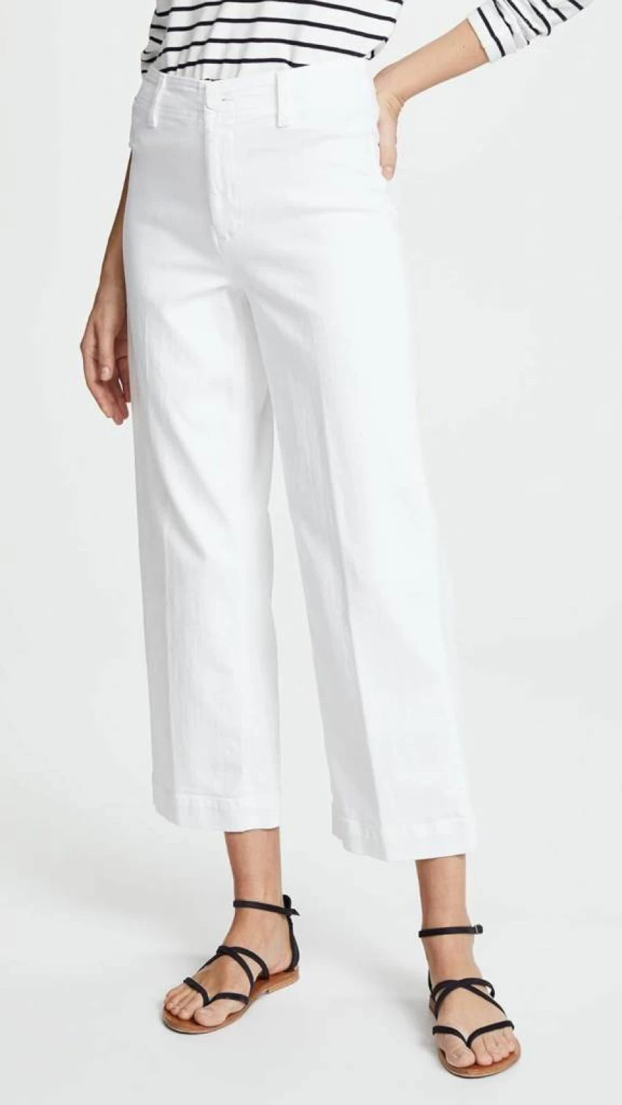 PAIGE Women's Nellie High-Rise Culotte Jeans - Classic Denim Wide-Leg Pants