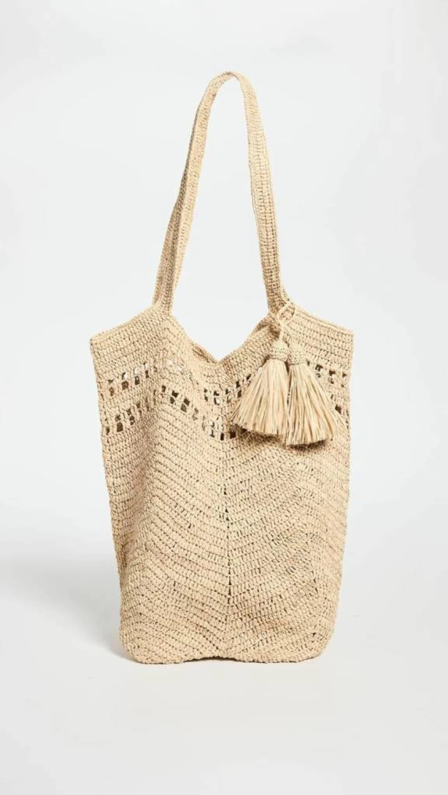 MAR Y SOL Gianna Women's Handmade Raffia Tote Bag - Boho Beach Purse