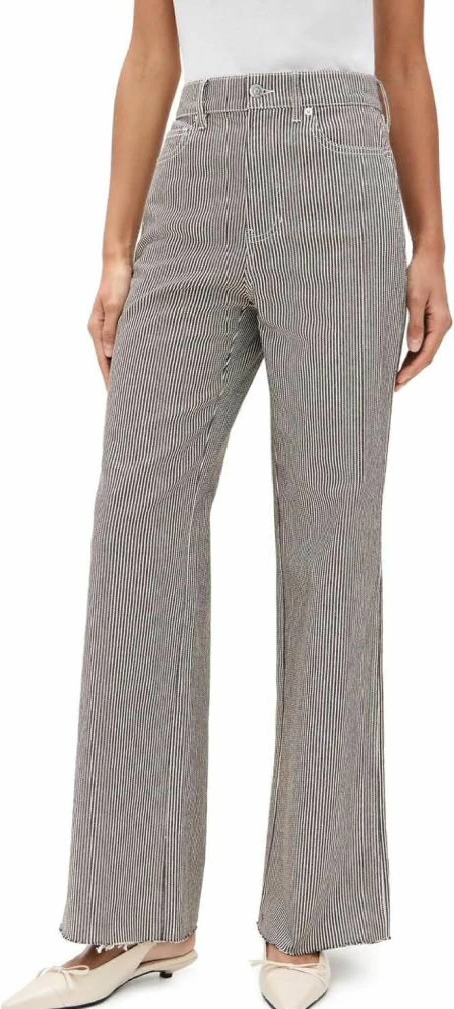 Veronica Beard Women's Taylor High Rise Wide Leg Jeans - Classic Blue Denim Pants for Women