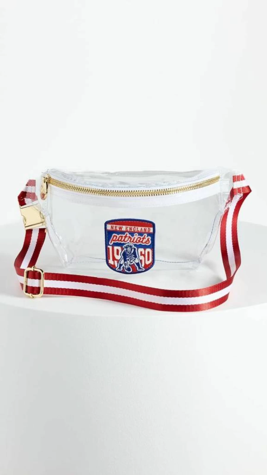 Stoney Clover Lane Patriots Themed Clear Waist Pack for Women - NFL Fanny Pack