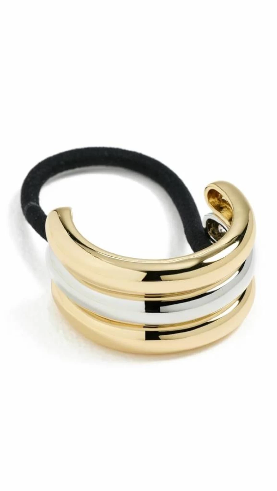 LELET NY Gold Mixed Metal Triple Arch Petite Pony Cuff Bracelet for Women