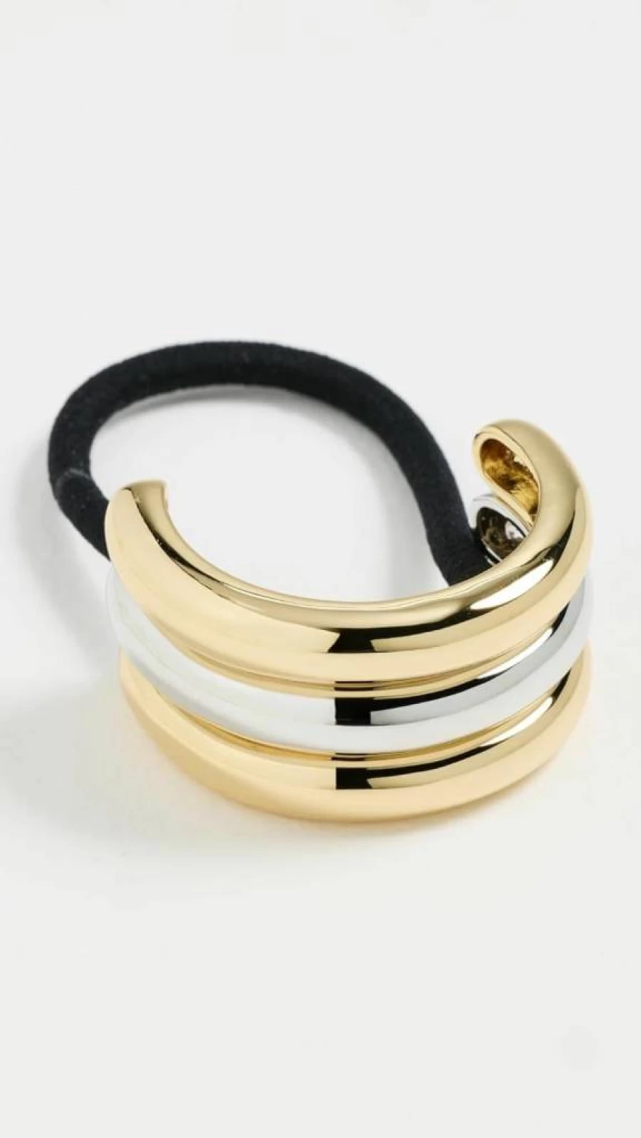 LELET NY Gold Mixed Metal Triple Arch Petite Pony Cuff Bracelet for Women