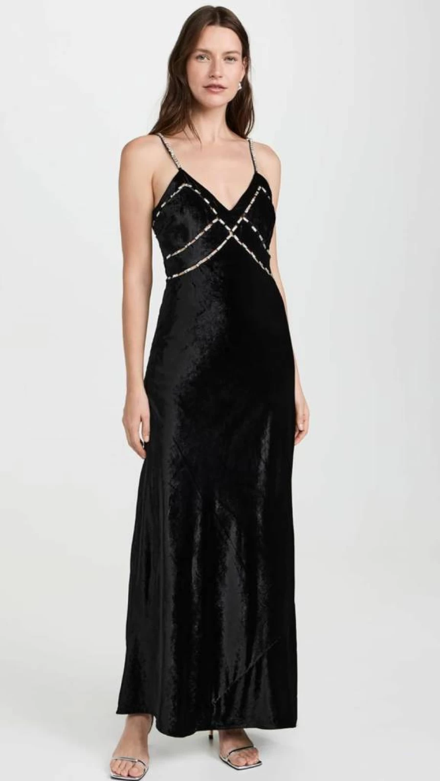 LOVESHACKFANCY Women's Corrino Velvet Dress - Elegant Velvet Party Dress for Women