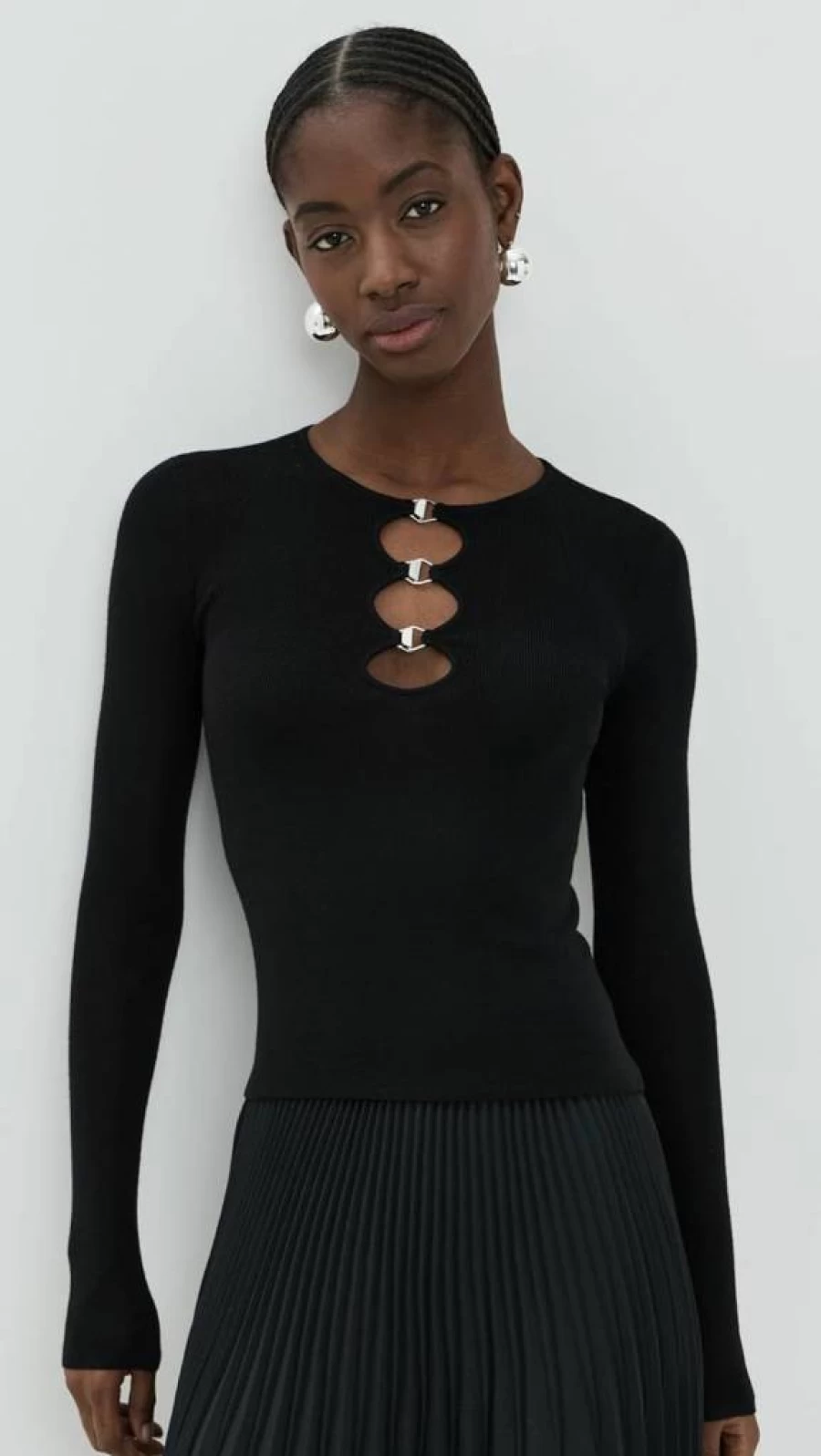 Le Superbe Women's Oversized Openwork Knit Sweater - Trendy Loose Fit Casual Pullover