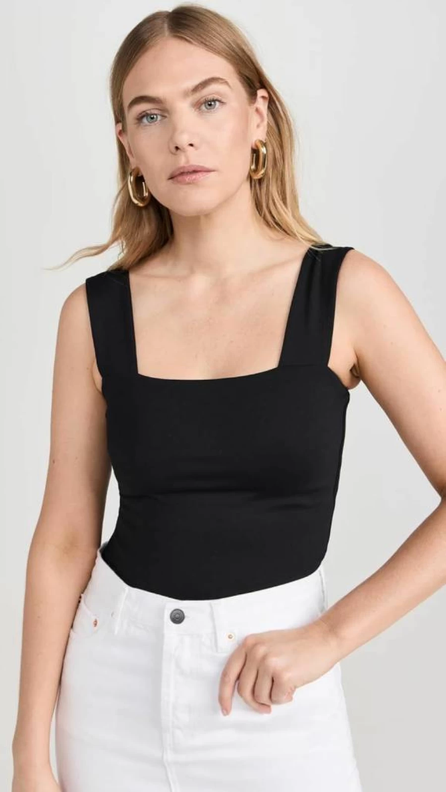 Susana Monaco Women's Wide Strap Tank Top - Soft Comfortable Stretch Fit Casual Sleeveless Shirt