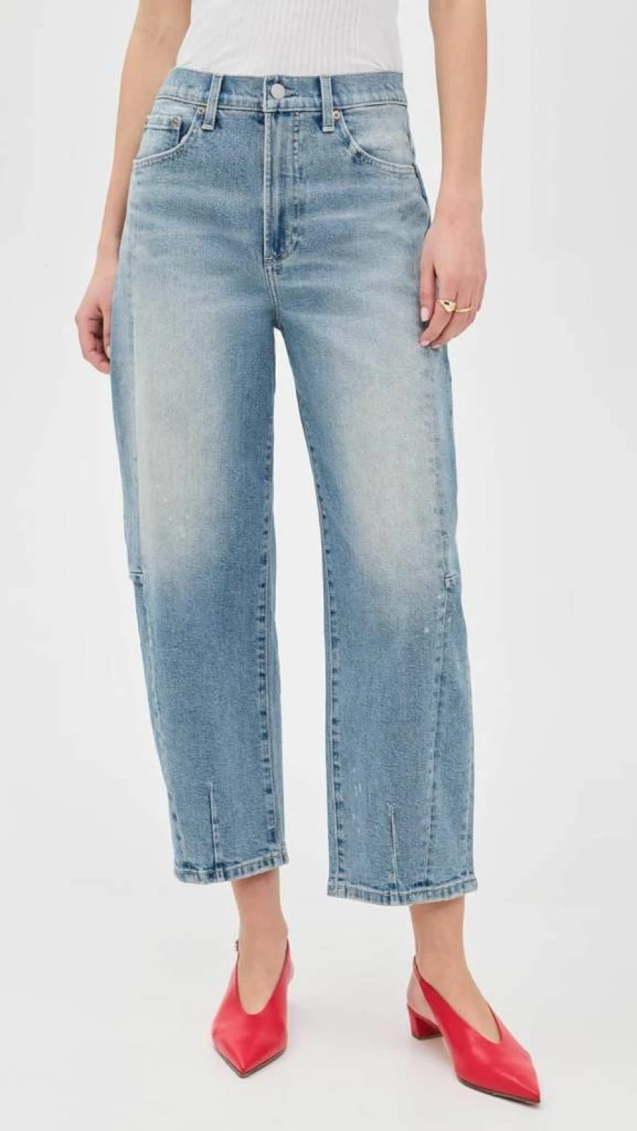 Pistola Denim Women's High-Rise Slim Fit Kendall Jeans - Classic Blue Stretch Denim