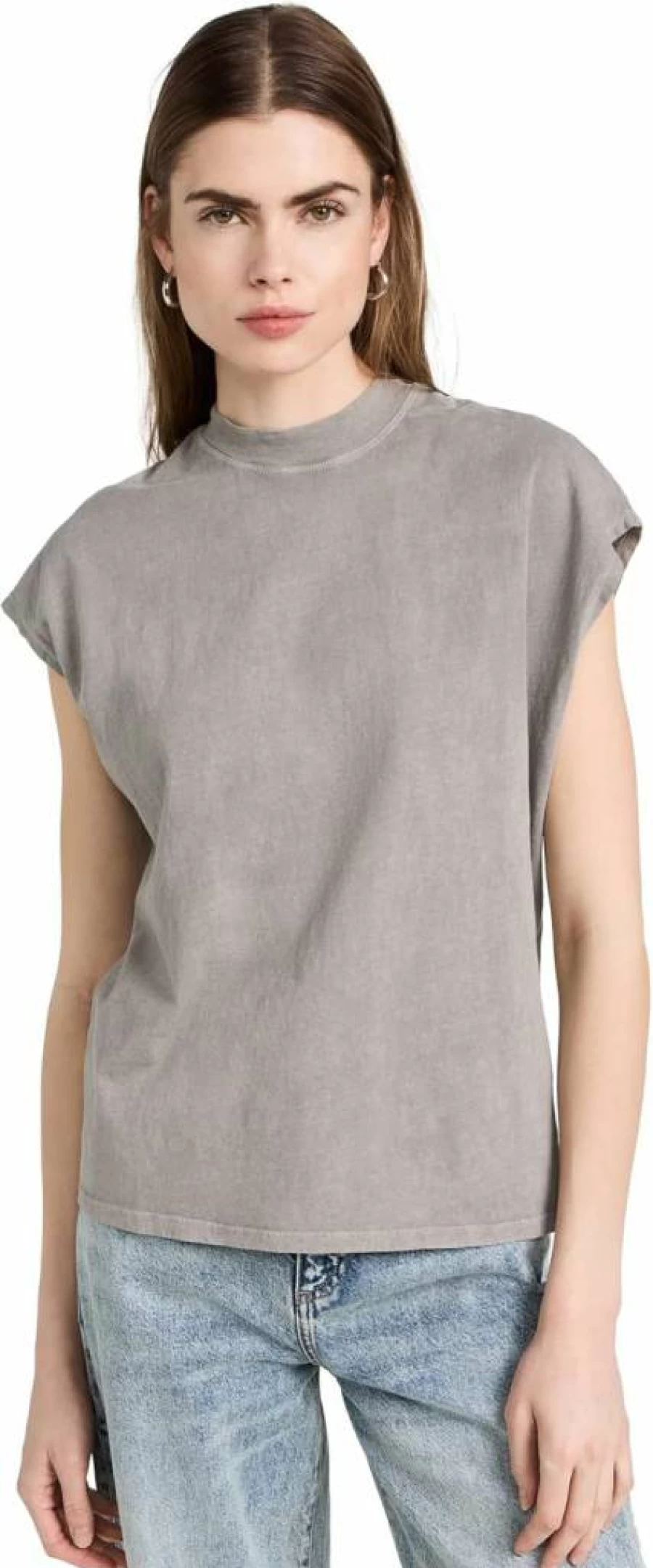 ASKK NY Women's Oversized Boxy T-Shirt - Soft Cotton Volcanic Grey Tee