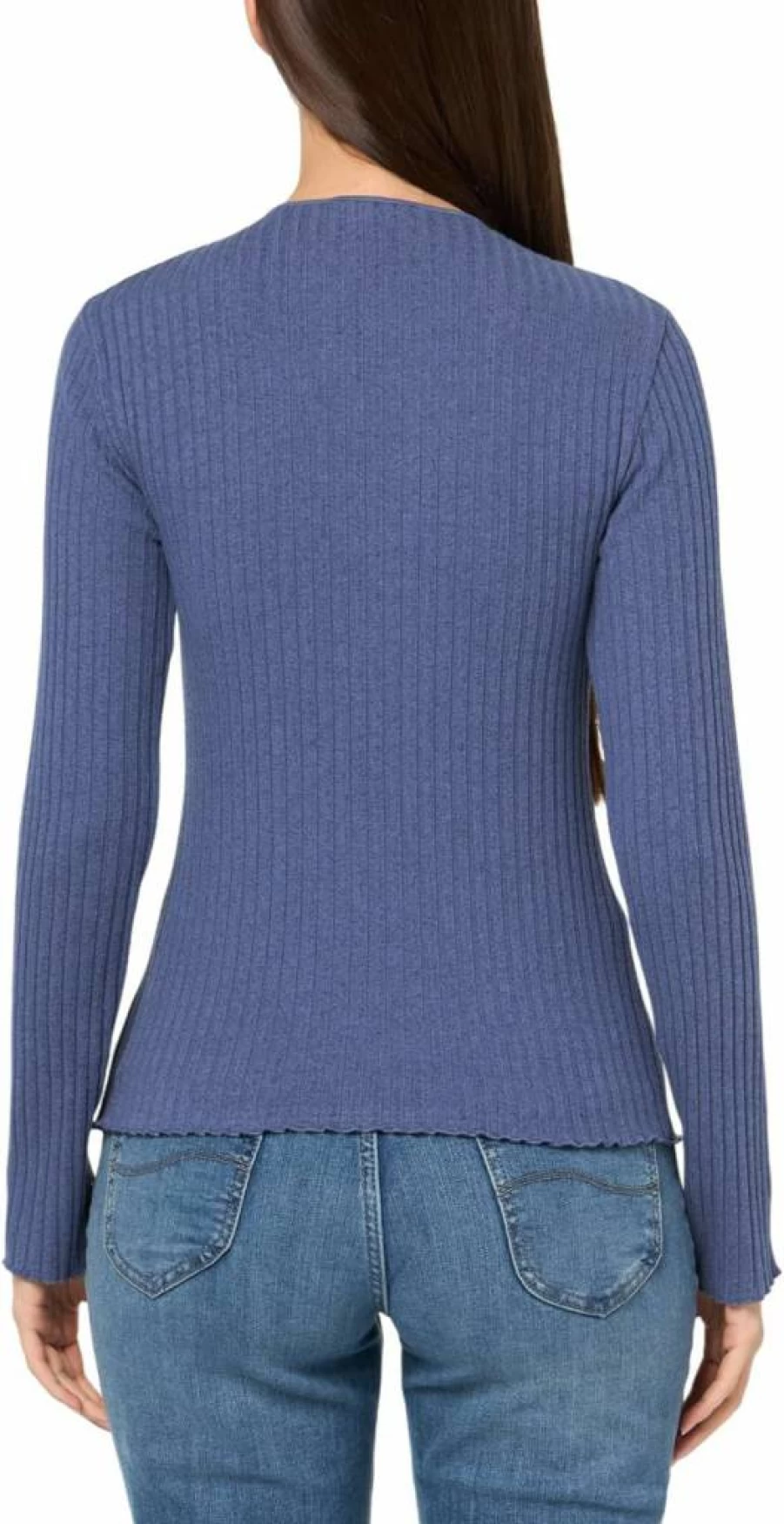 Vince Women's Ribbed Long Sleeve Henley Top - Soft Knit Button-Up Shirt