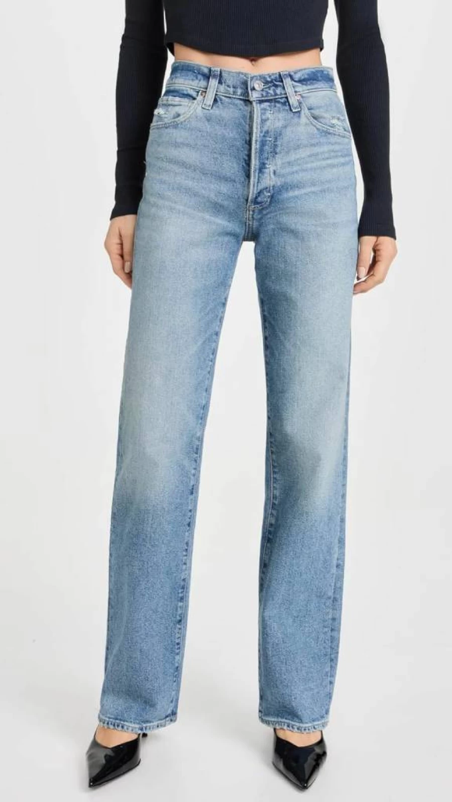 PAIGE Women's Sawyer High-Rise Wide Leg Jeans - 32" Inseam, Comfortable Stretch Denim