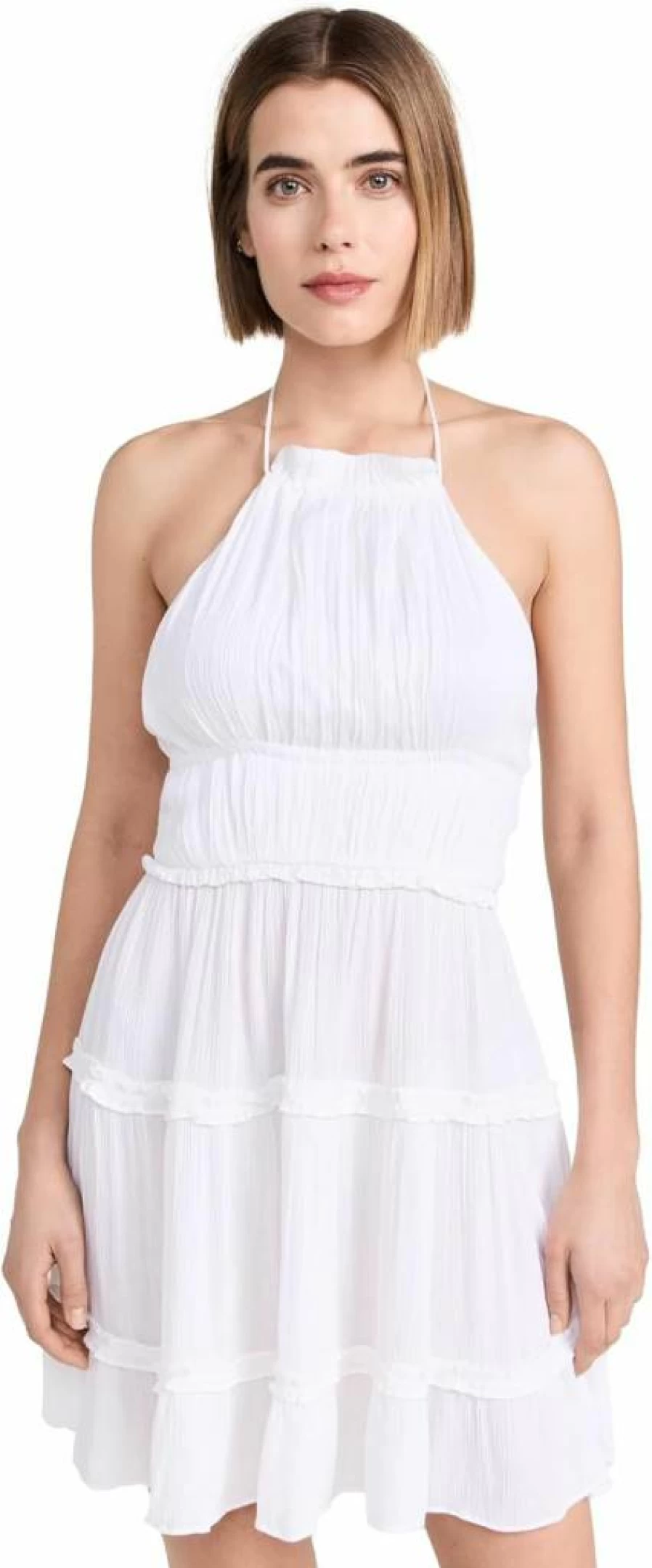 Playa Lucila Women's Summer Halter Neck Mini Dress - Sexy Sleeveless Beach Party Dress