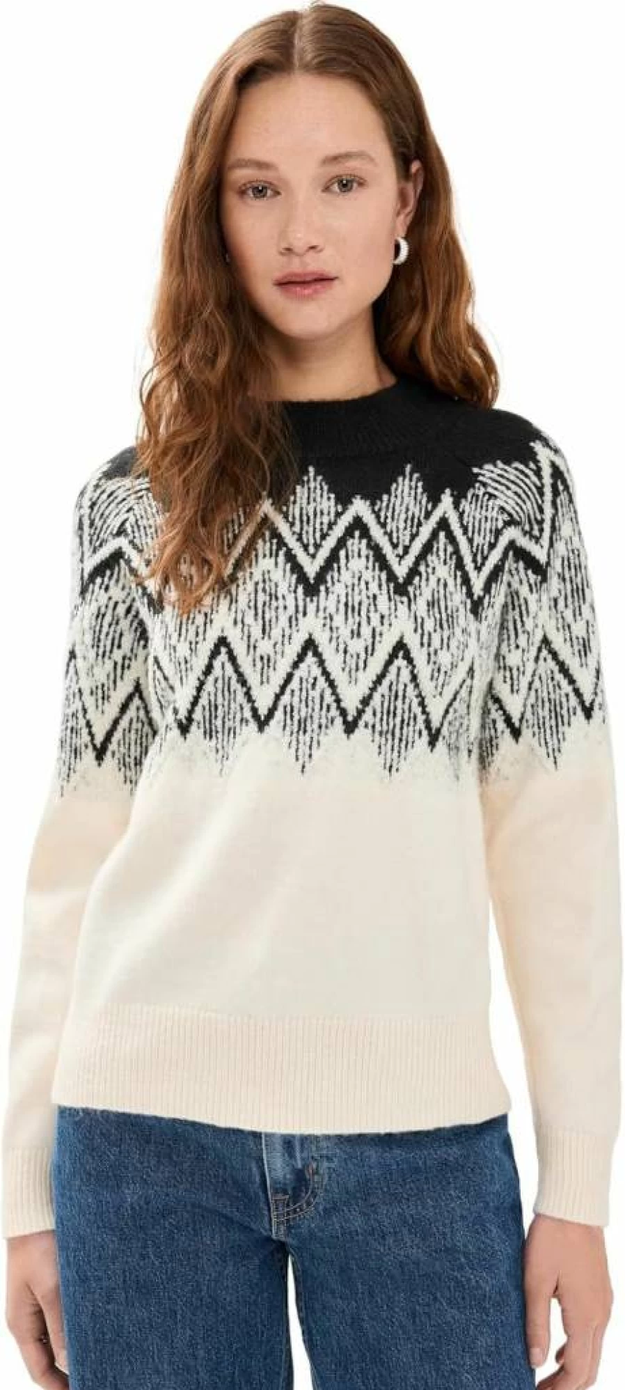 Varley Women's Siren Relaxed Fit Jacquard Knit Sweater