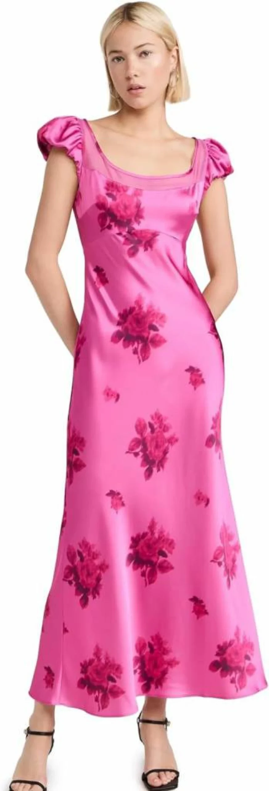 LOVESHACKFANCY Joelette Floral Dress for Women - Boho Chic Maxi Dress with Ruffles