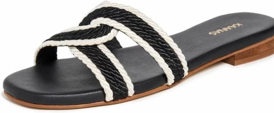 KAANAS Women's Olas Infinity Sandals with Adjustable Cords - Comfortable Summer Slide Shoes