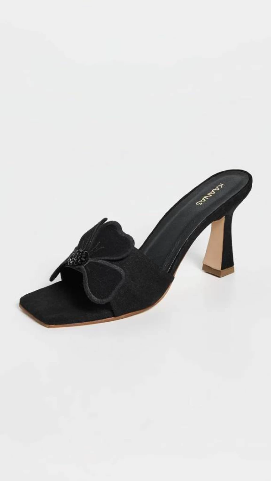 KAANAS Women's Flower Applique High Heel Sandals - Dune By Lun Elegant Party Shoes