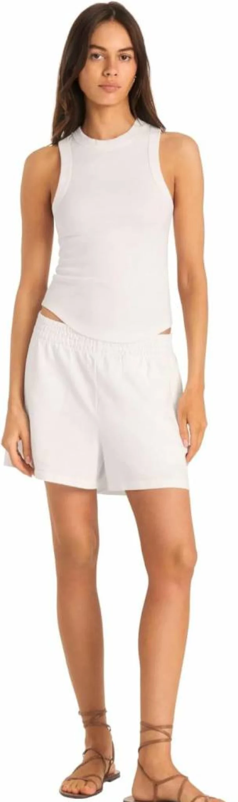 Vitamin A Women's Daybreak Cotton Rib Essential Tank Top - Soft Comfort Fit Casual Wear