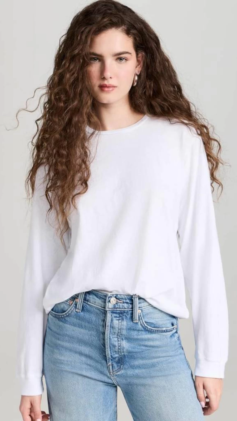 MOTHER Women's Long Sleeve Rowdy T-Shirt - Casual Comfort Fit Top for Women