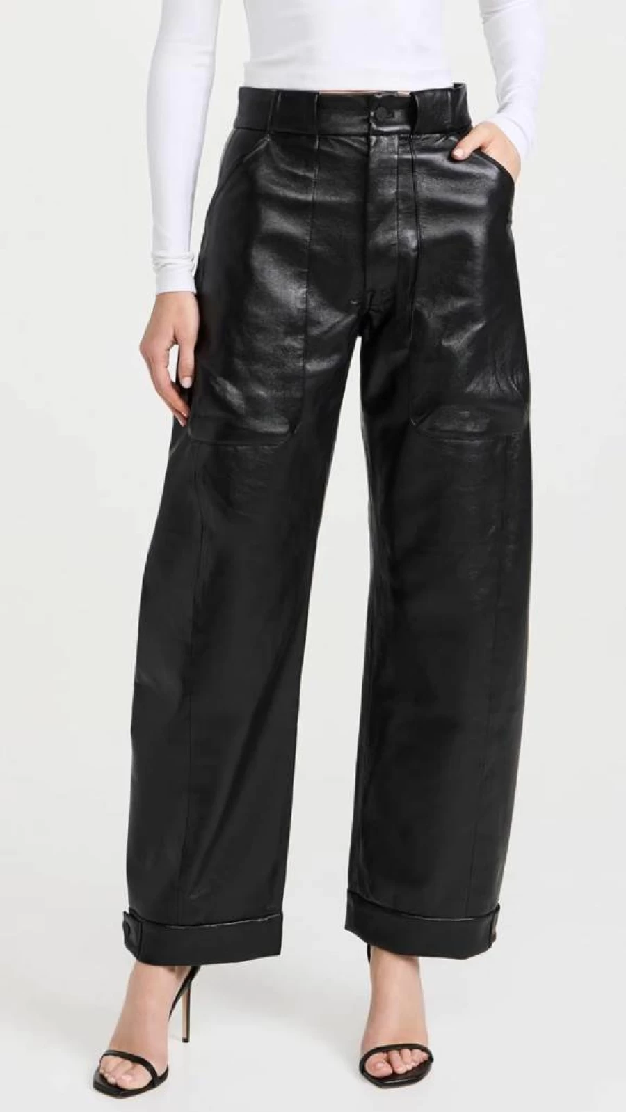 MOTHER Women's High-Waisted Cargo Trousers with Half Pipe Design - Stylish & Comfortable Nerdy Pants