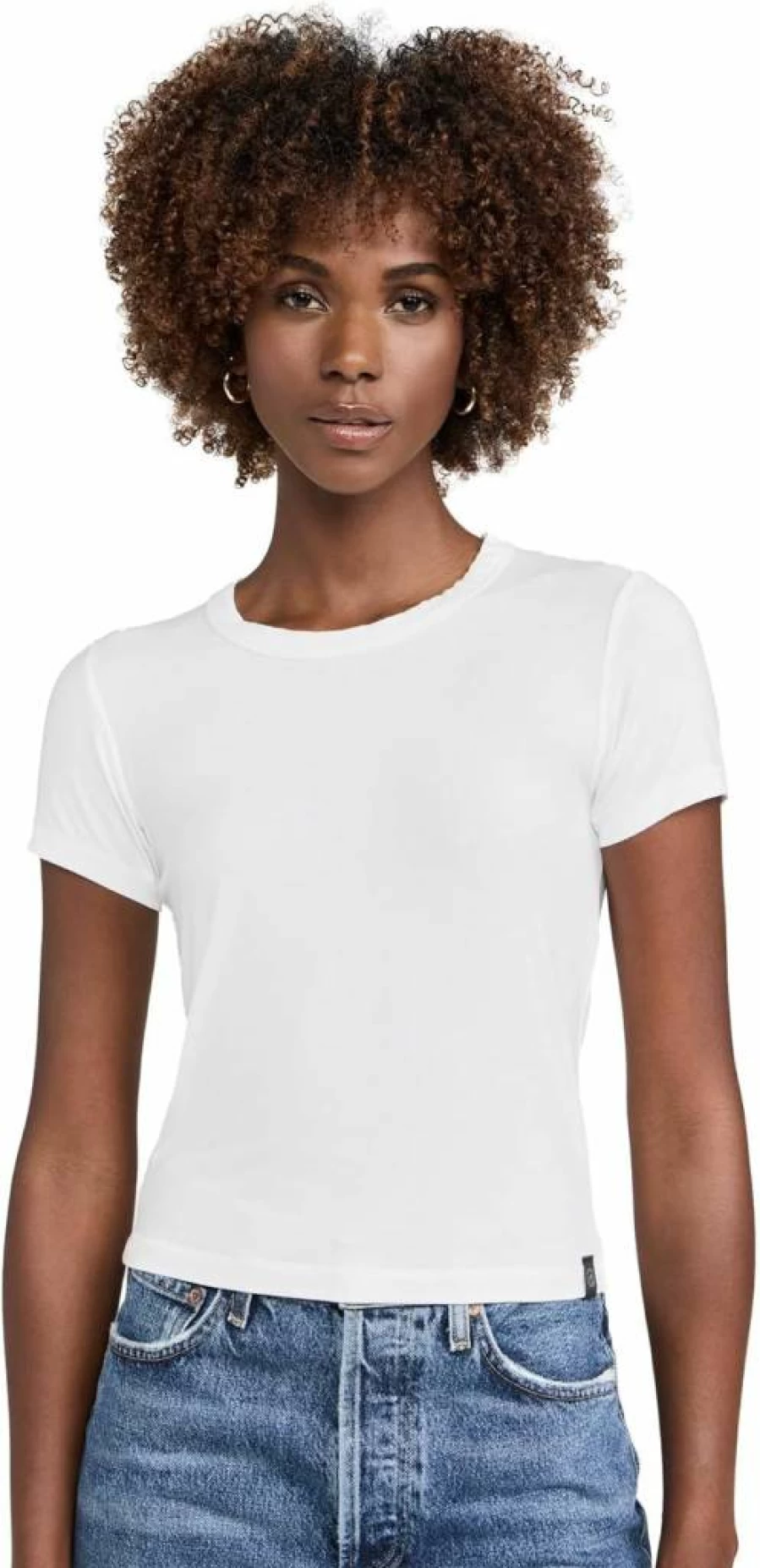 Rag & Bone Women's Luca Baby Tee - Soft Vintage Fit Short Sleeve Cotton Top