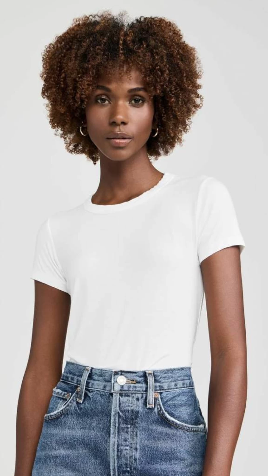 Rag & Bone Women's Luca Baby Tee - Soft Vintage Fit Short Sleeve Cotton Top