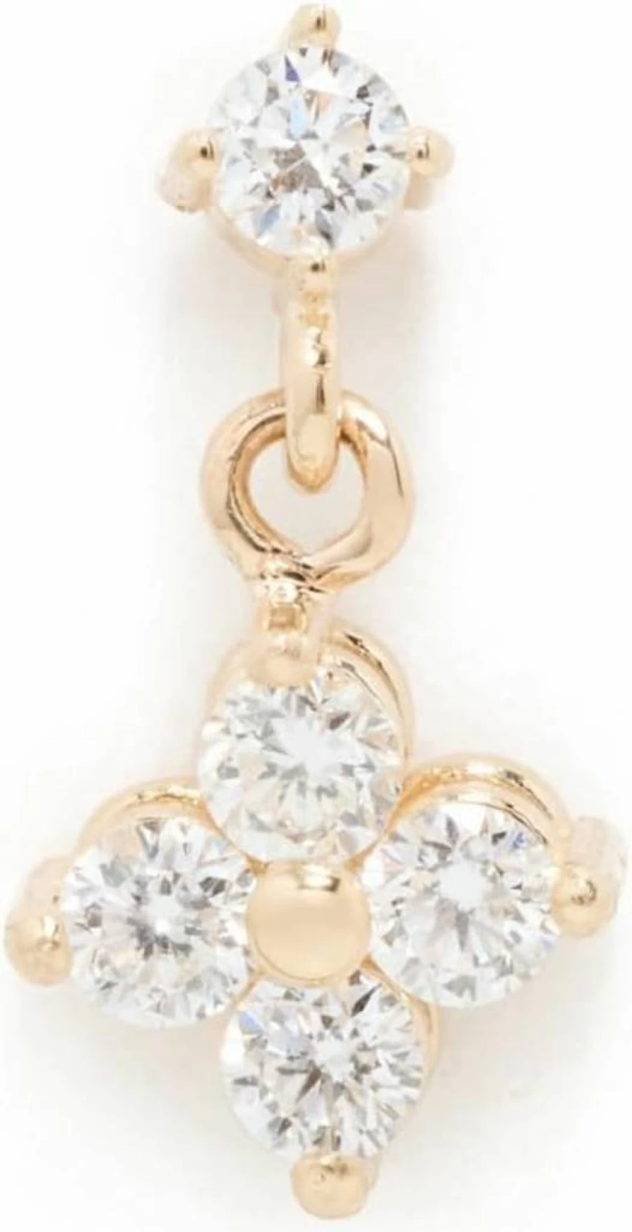 ZOE CHICCO 14K Gold Diamond Stud Earrings with Quad Drop Prong Setting for Women