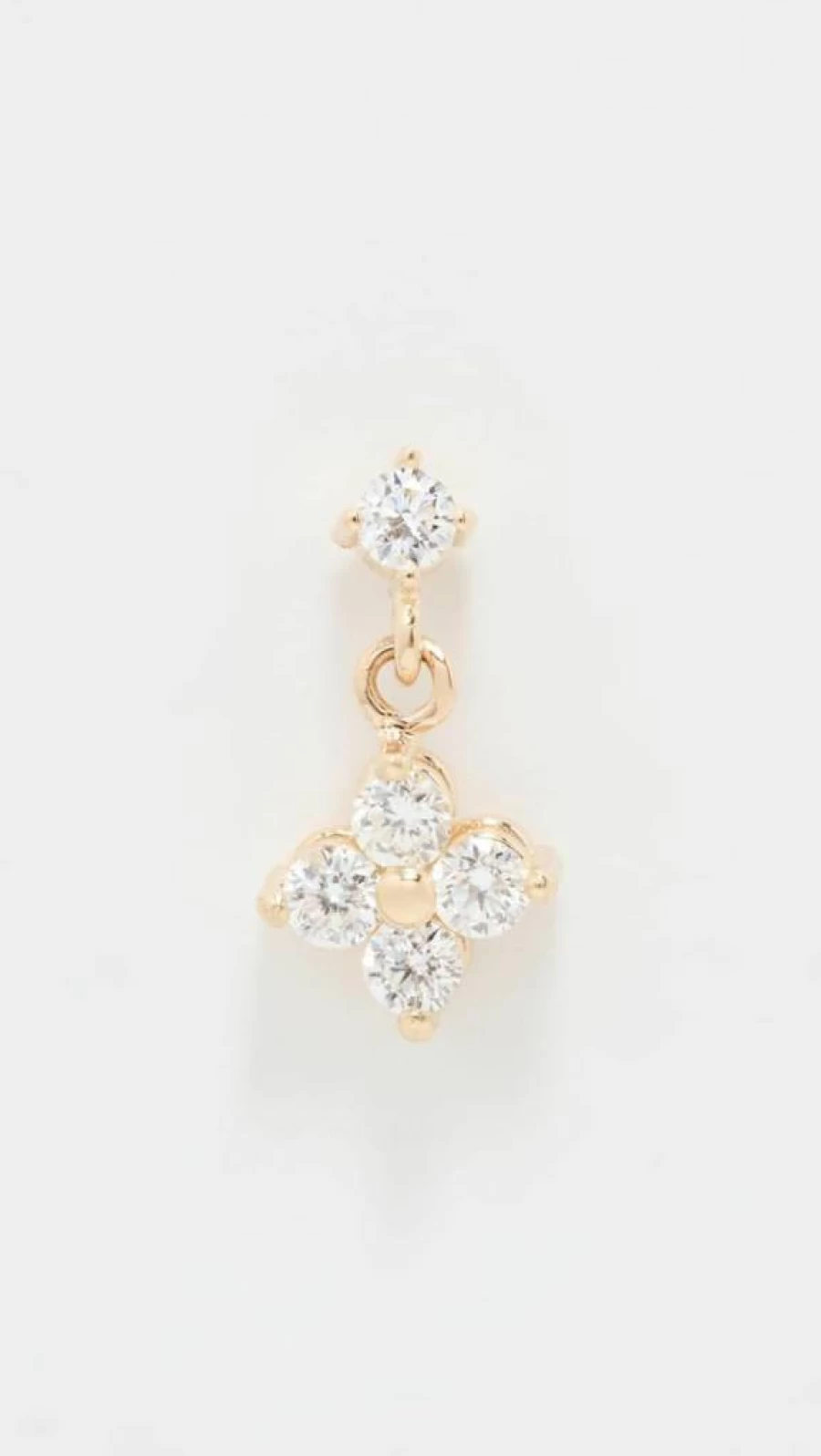 ZOE CHICCO 14K Gold Diamond Stud Earrings with Quad Drop Prong Setting for Women