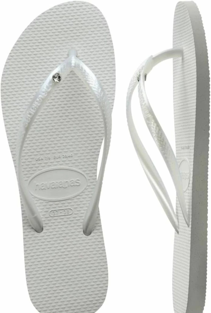 Havaianas Women's Slim Crystal Flip Flops - Stylish Comfortable Sandals for Women