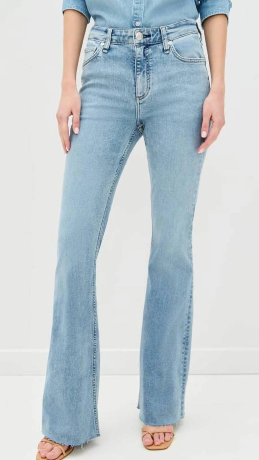 Rag & Bone Women's Dahlia Mid-Rise Flare Jeans - Stretch Denim Full-Length Bootcut Pants