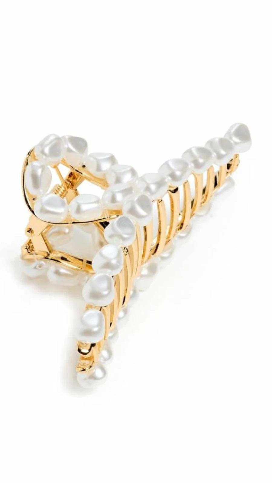 LELET NY Aria Pearl Hair Claw Clip - Off White Pearl Barrettes for Women, One Size Hair Clamp